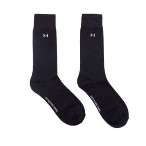 Medias acanaladas negro mh socks