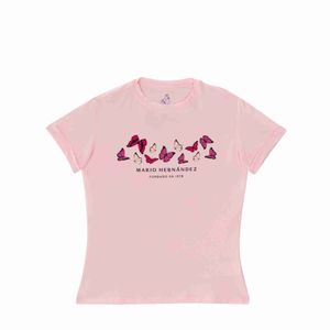 Camiseta mariposas primavera rosado Tierra Arriba