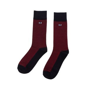 Medias rayas nero rosso largas MH Socks
