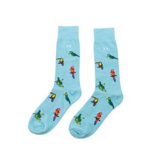Medias aves del paraiso azul cielo largas MH Socks