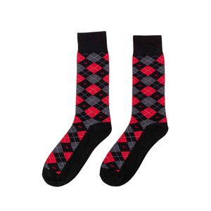 Medias tapiz extrafina grafito rojo largas MH Socks